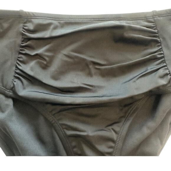NWT! Sonnet Shores Shirred Front Women's High Waist Bikini Swimsuit Bottoms Sz 8 - Picture 4 of 8